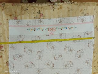 Lenzuolo ricamato orsetti neonato