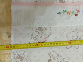 Lenzuolo ricamato orsetti neonato