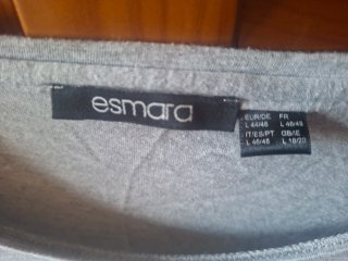 Camiseta Esmara gris talla L con detalle