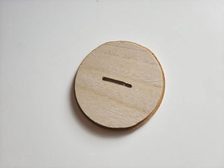 Hucha metálica tapa madera mapa mundo