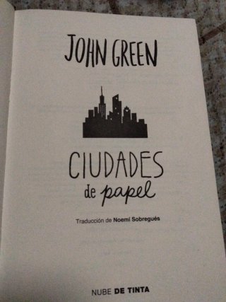 Libro Ciudades de Papel John Green