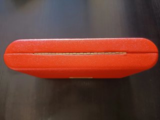 Bolso clutch rojo con detalle cristal artificial