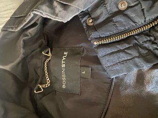 Chaqueta larga acolchada negra