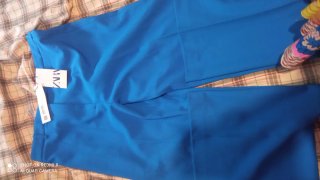 Pantalones Zara Mujer Talla L Azul