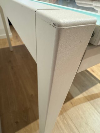 Mesa extensible IKEA GLIVARP cristal y metal