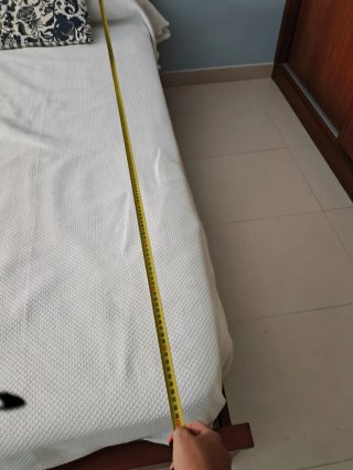 Estructura cama en cerezo + colchón 110cm