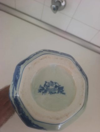 Caraffa Vintage Ottogonale Ironstone Blu 20cm