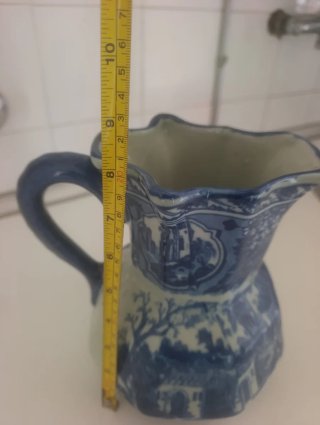 Caraffa Vintage Ottogonale Ironstone Blu 20cm