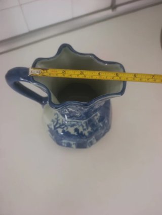 Caraffa Vintage Ottogonale Ironstone Blu 20cm
