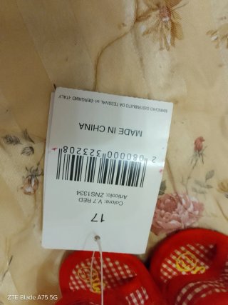 Sandali bimba rossi a quadri