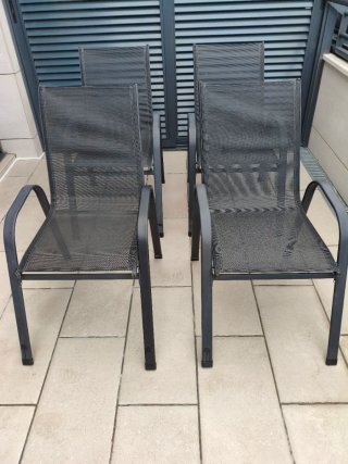 Conjunto 4 Sillas Exterior Metal