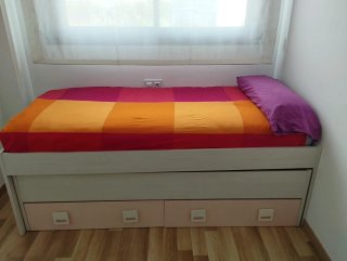 Cama nido con cajones, colchón,escritorio, armario
