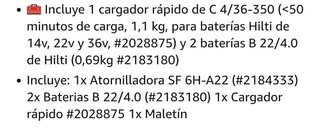 Hilti 2336031 KIT Atornillador taladro percutor.