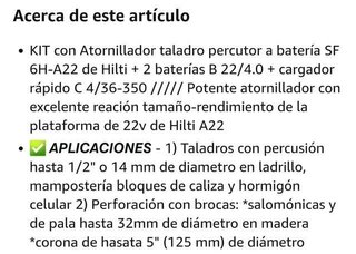 Hilti 2336031 KIT Atornillador taladro percutor.