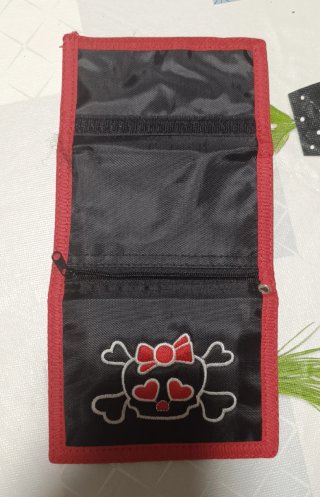 Cartera Monedero Calavera Romántica Emo G