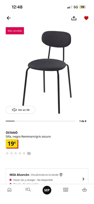 Silla IKEA ÖSTANÖ gris oscuro NEGOCIABLE