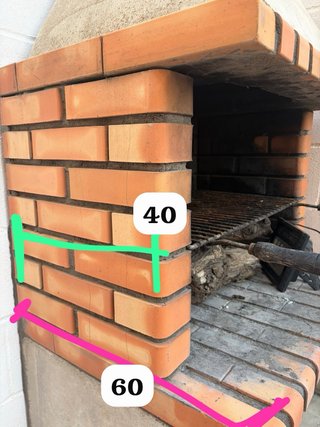 Barbacoa de obra ladrillo y hormigón