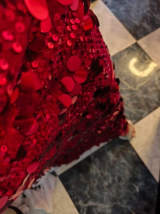 Vestido africano rojo pasión lentejuelas