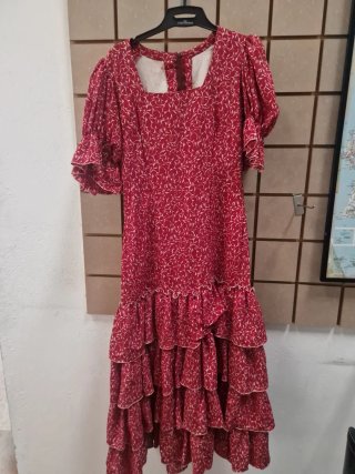 Traje Flamenca Canastero Rojo