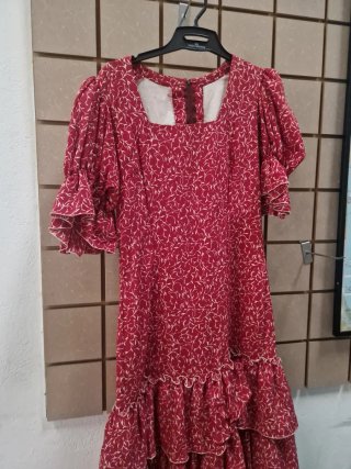 Traje Flamenca Canastero Rojo