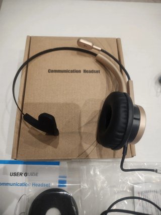 Auriculares USB Emaiker Negro/Dorado