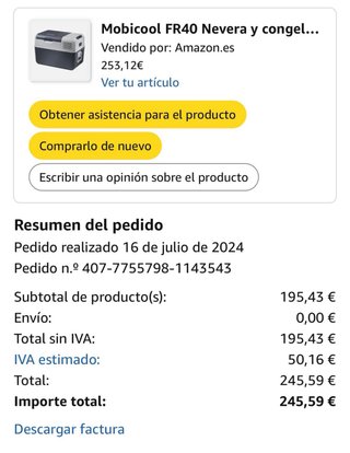 Nevera portátil y congelador Mobicool FR40