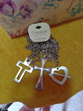 3 Colgantes Neosilver Chapado Plata 1 Ley
