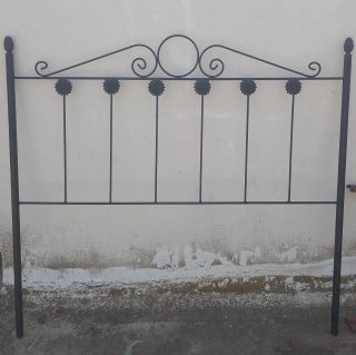 Cabecero Hierro Forjado Negro para cama de 1'35 m.