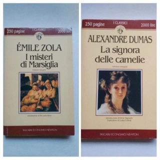 Set: due libri. Letteratura francese. Zola e Dumas