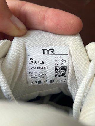 Zapatillas TYR CXT-2 Trainer Blancas 40 2/3