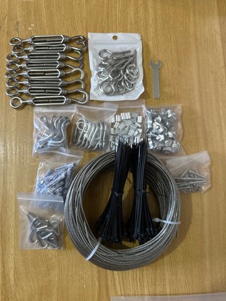 Cable Acero Inoxidable 2mm 60m + Accesorios