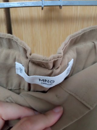 Pantalones Mango Beige Talla M