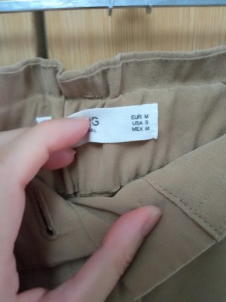 Pantalones Mango Beige Talla M