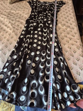 Vestido Mango Talla S Negro y Blanco