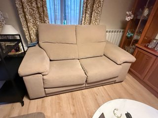 Divano 2 e 3 posti beige in tessuto