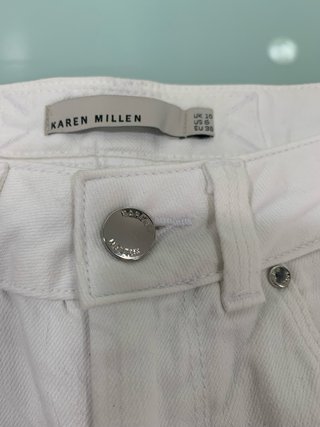 Vaqueros Karen Millen blancos con cremallera