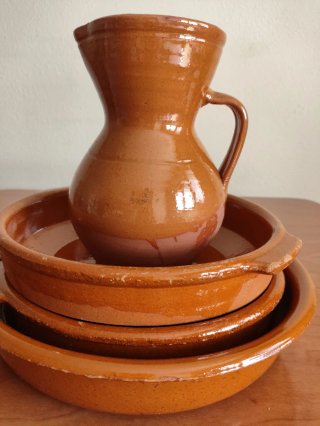 Lote Cocina Barro: Jarra y Platos