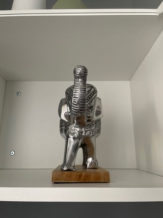 Figura Elefante Plata 19x17 cm