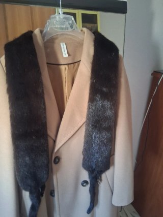 Sciarpa vera pelliccia marrone