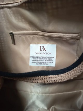 Bolso Don Algodón Grande Beige/Marrón