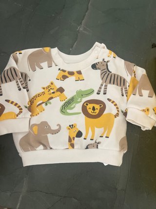 Sudadera bebé estampado safari