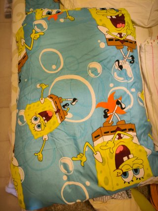 Edredón Spongebob 190x90cm hecho de PLUMA