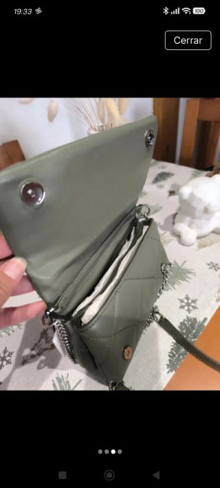 Bolso Parfois acolchado verde militar