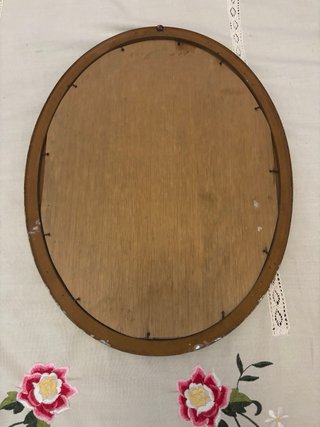 Cuadro floral antiguo pintado a mano en tabla