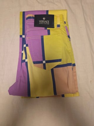 Pantalones Versace Diseño Cuadros