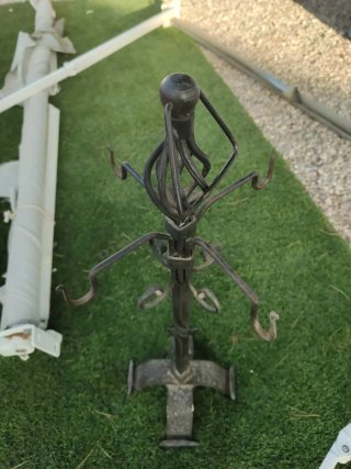 Porta utensilios chimenea metal negro