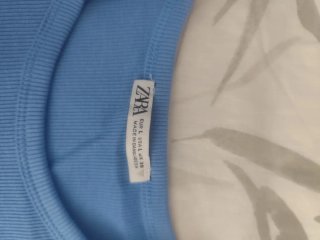 Camiseta Zara tirantes azul