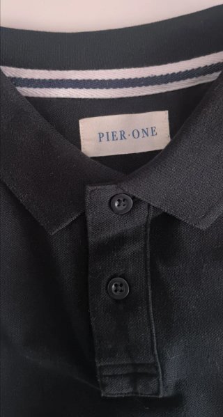 Polo Pier One Negro - Talla M - Algodón