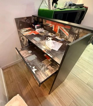 Caja Decorativa Papel y Madera