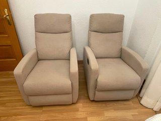 2 Sillones Relax Beige Manuales